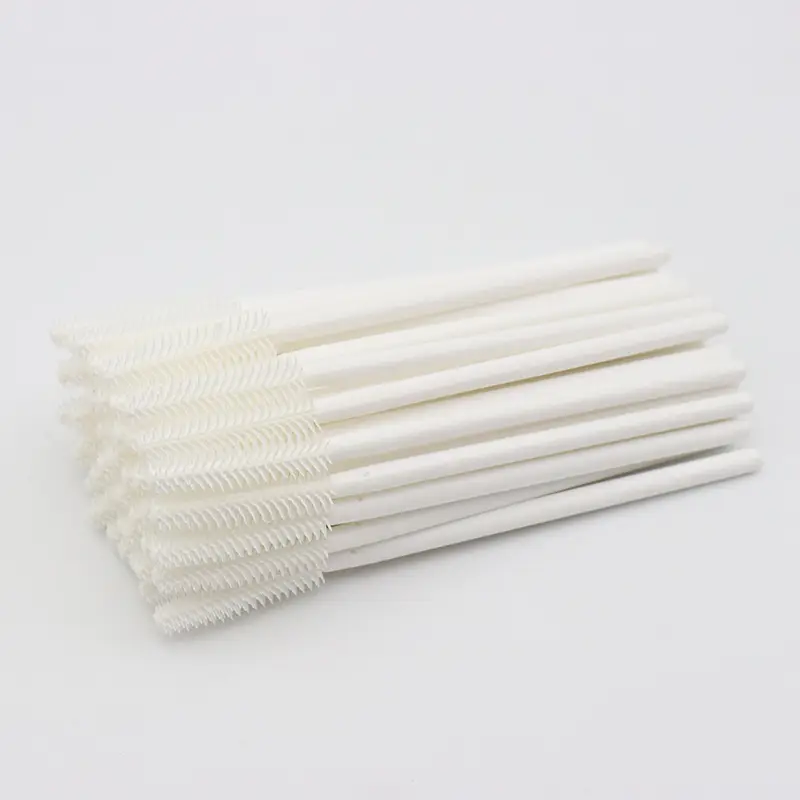Disposable Silicone Eyelash Brush Set Green White - Image 2