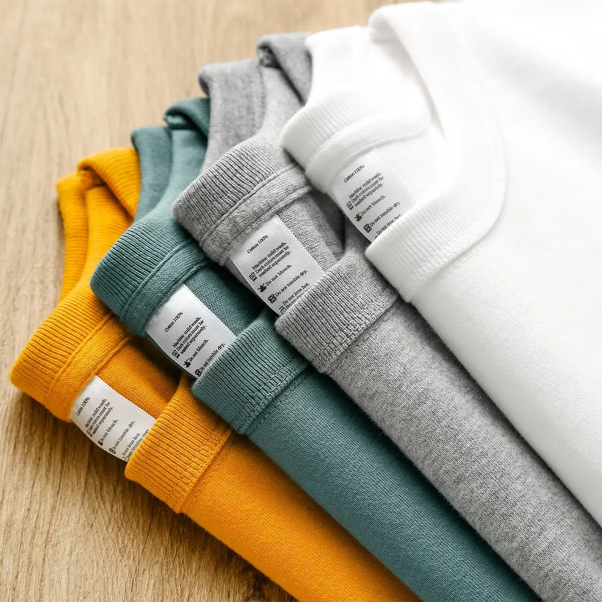 Men's Grey Long Sleeve Cotton T-Shirt 320g