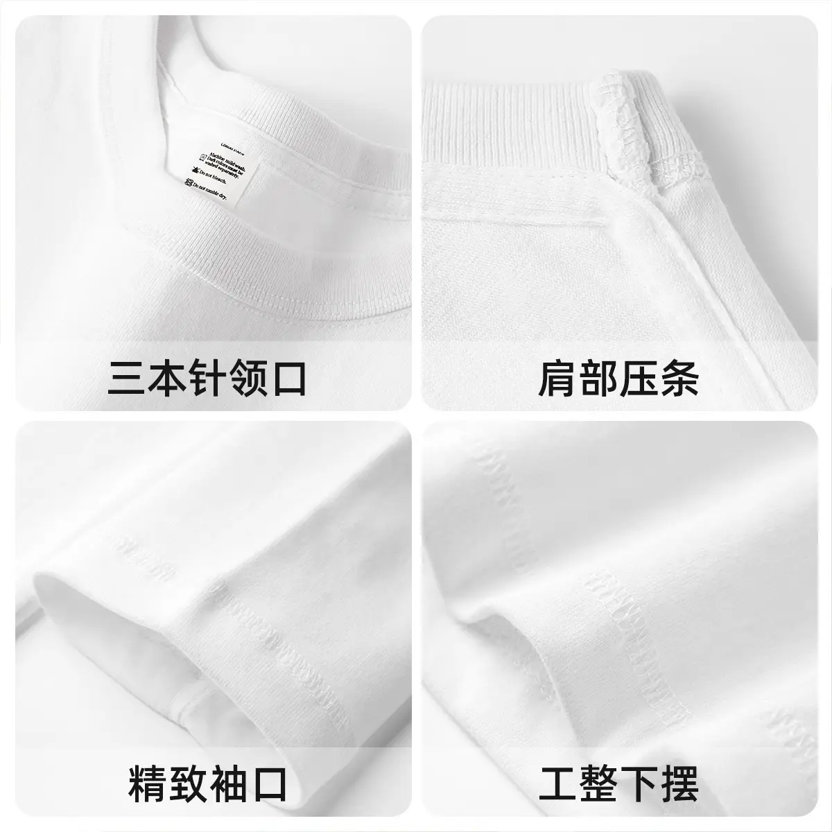 Men's Grey Long Sleeve Cotton T-Shirt 320g