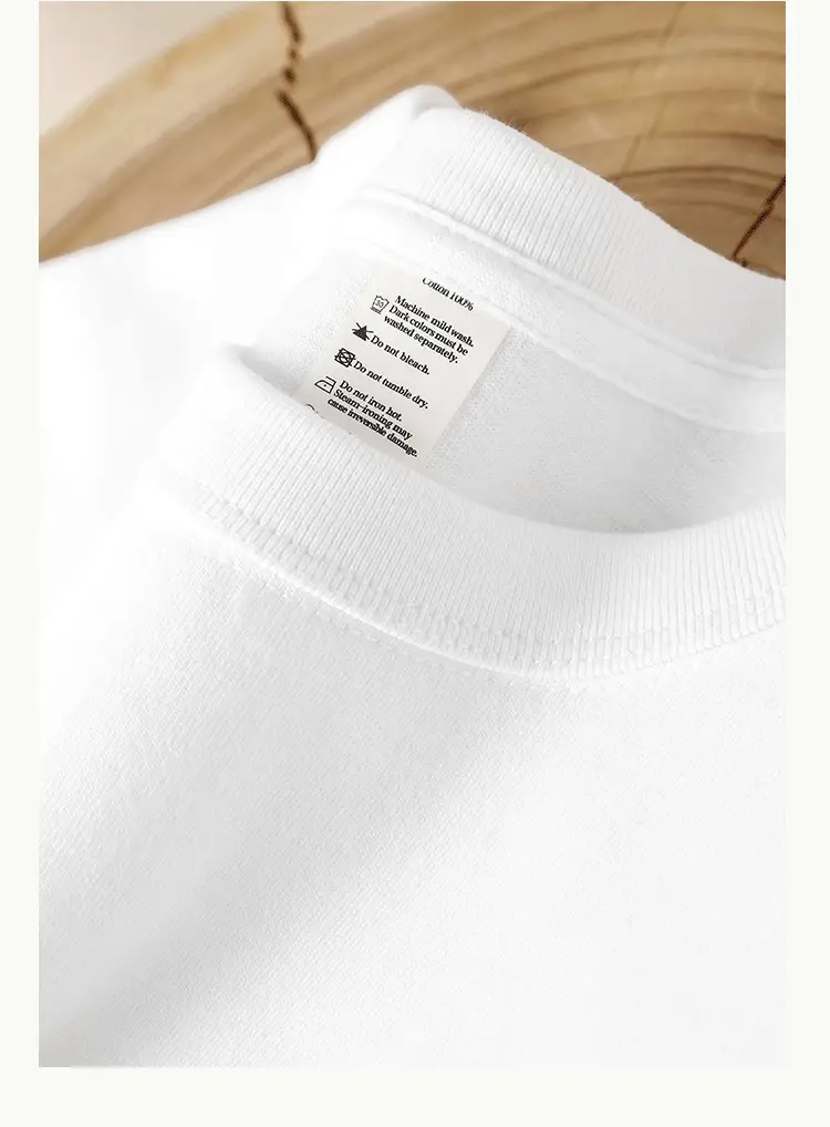 Men's Grey Long Sleeve Cotton T-Shirt 320g — feature 19