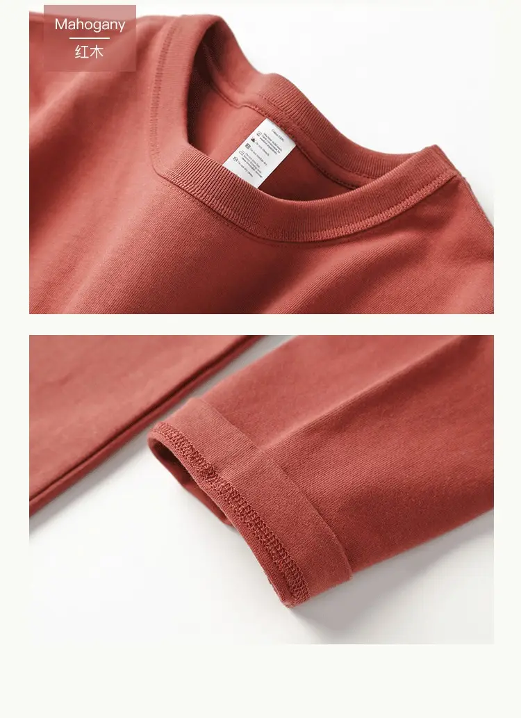 Men's Grey Long Sleeve Cotton T-Shirt 320g — feature 27