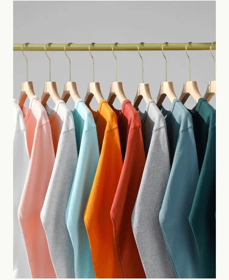 Men's Grey Long Sleeve Cotton T-Shirt 320g — feature 3