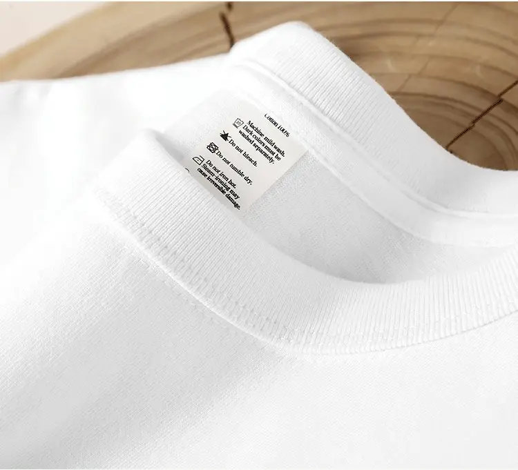 Men's Grey Long Sleeve Cotton T-Shirt 320g — feature 9