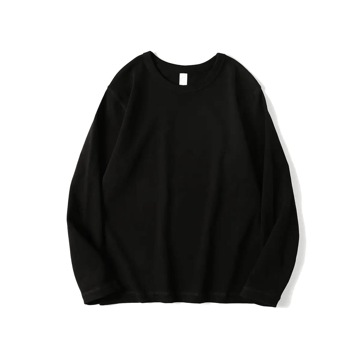 Men's Grey Long Sleeve Cotton T-Shirt 320g