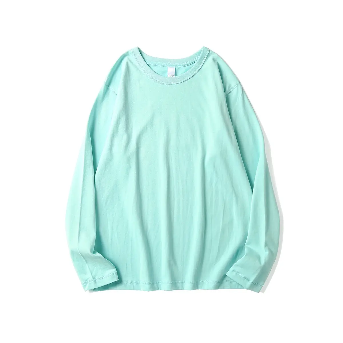 Men's Grey Long Sleeve Cotton T-Shirt 320g