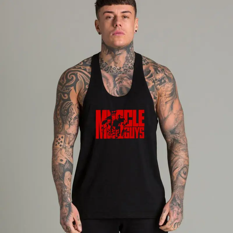 Men's White Muscle Stripes Sleeveless Vest - Image 5