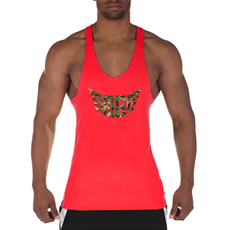 MG Men's Blue Muscle Vest I-Back Gym Wear - Image 3