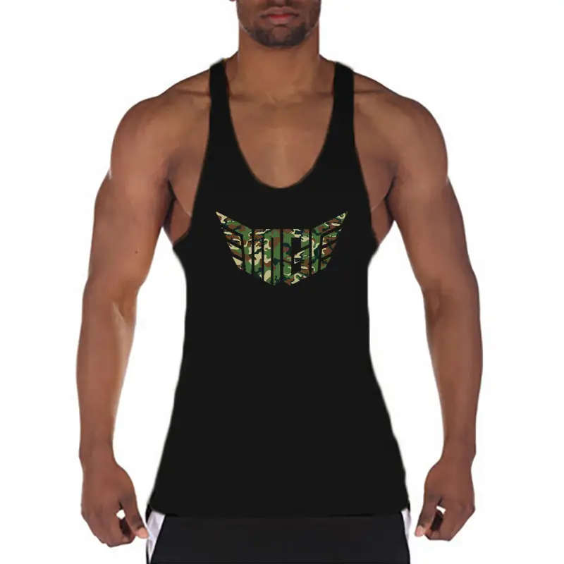 MG Men's Blue Muscle Vest I-Back Gym Wear - Image 5