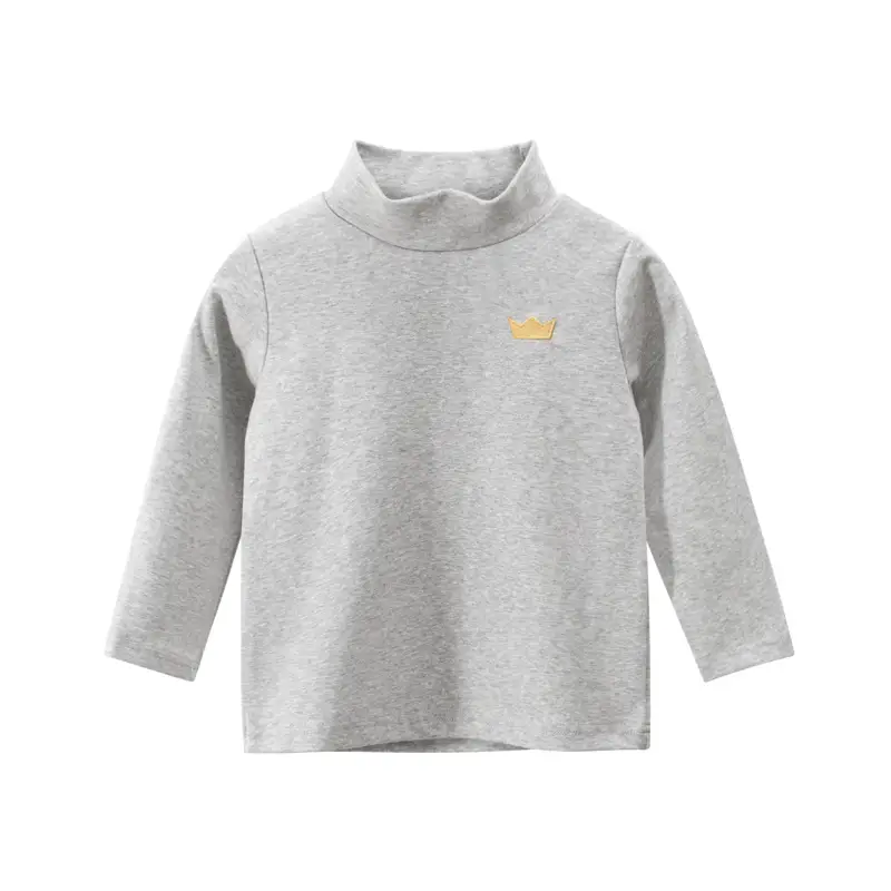 Boys Navy Long Sleeve T-Shirt with Crown Logo - Image 2