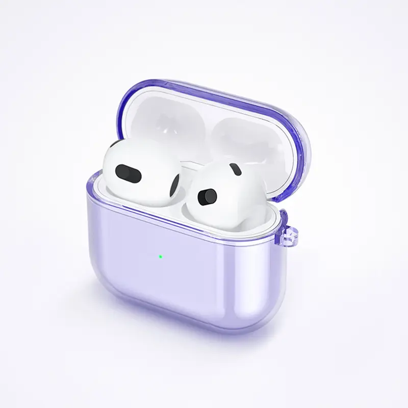 All-In-One Anti-Fall AirPods Case Purple TPU - Image 6