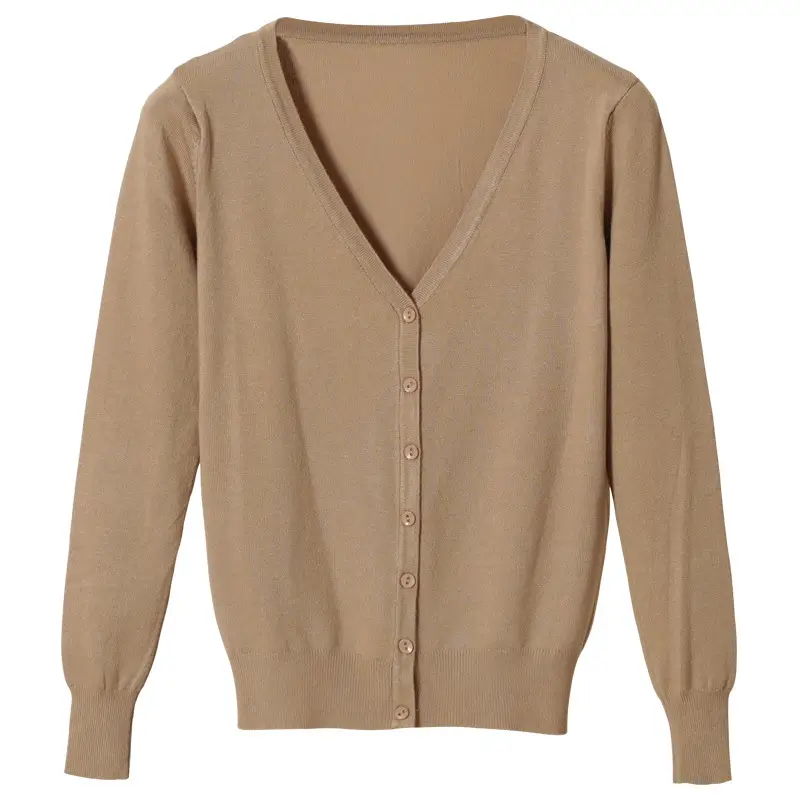 Women Blue Long Sleeve Knitted Cardigan Large - Image 24
