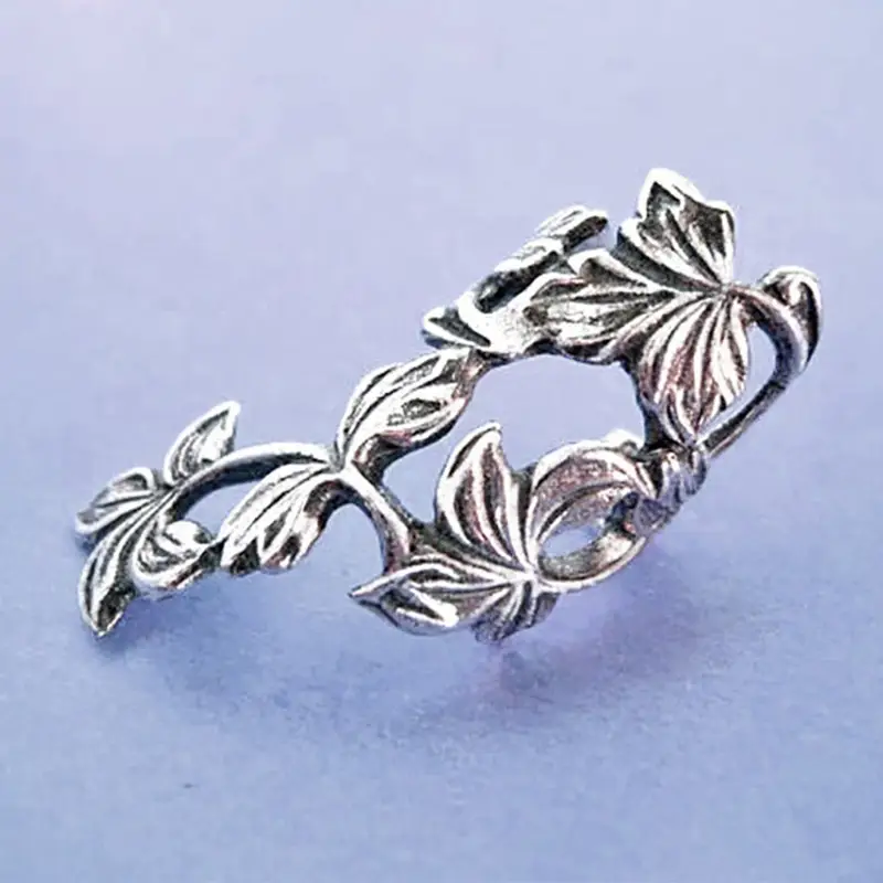 Vintage Hollow Copper Leaf Earrings for Women - Image 3