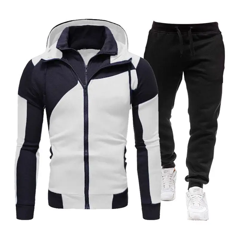 Men Red Black Hooded Track Suit with Pants