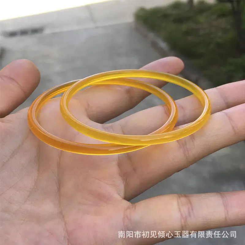 Factory Direct 4mm Beeswax Yellow Jingle Bracelet