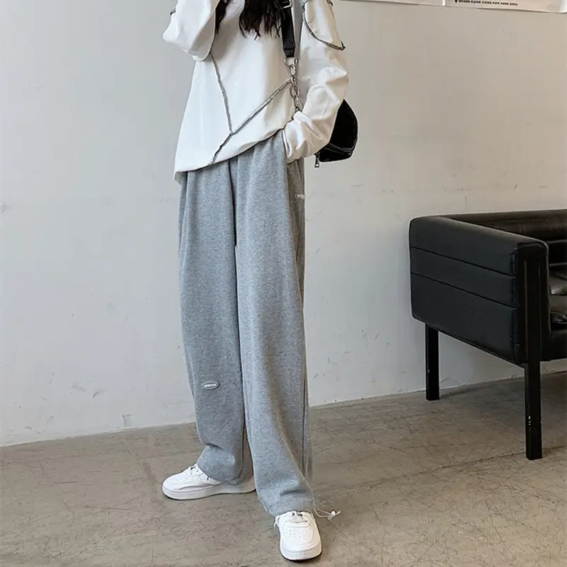 Women Gray Fleece Capri Pants Slimming Winter High Waist - Image 5