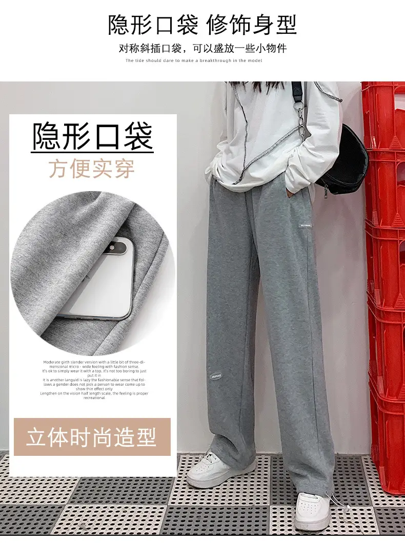 Women Gray Fleece Capri Pants Slimming Winter High Waist — feature 8