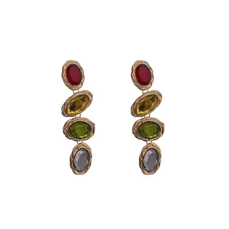 Long Rhinestone Earrings for Women Wholesale Fashion - Image 6