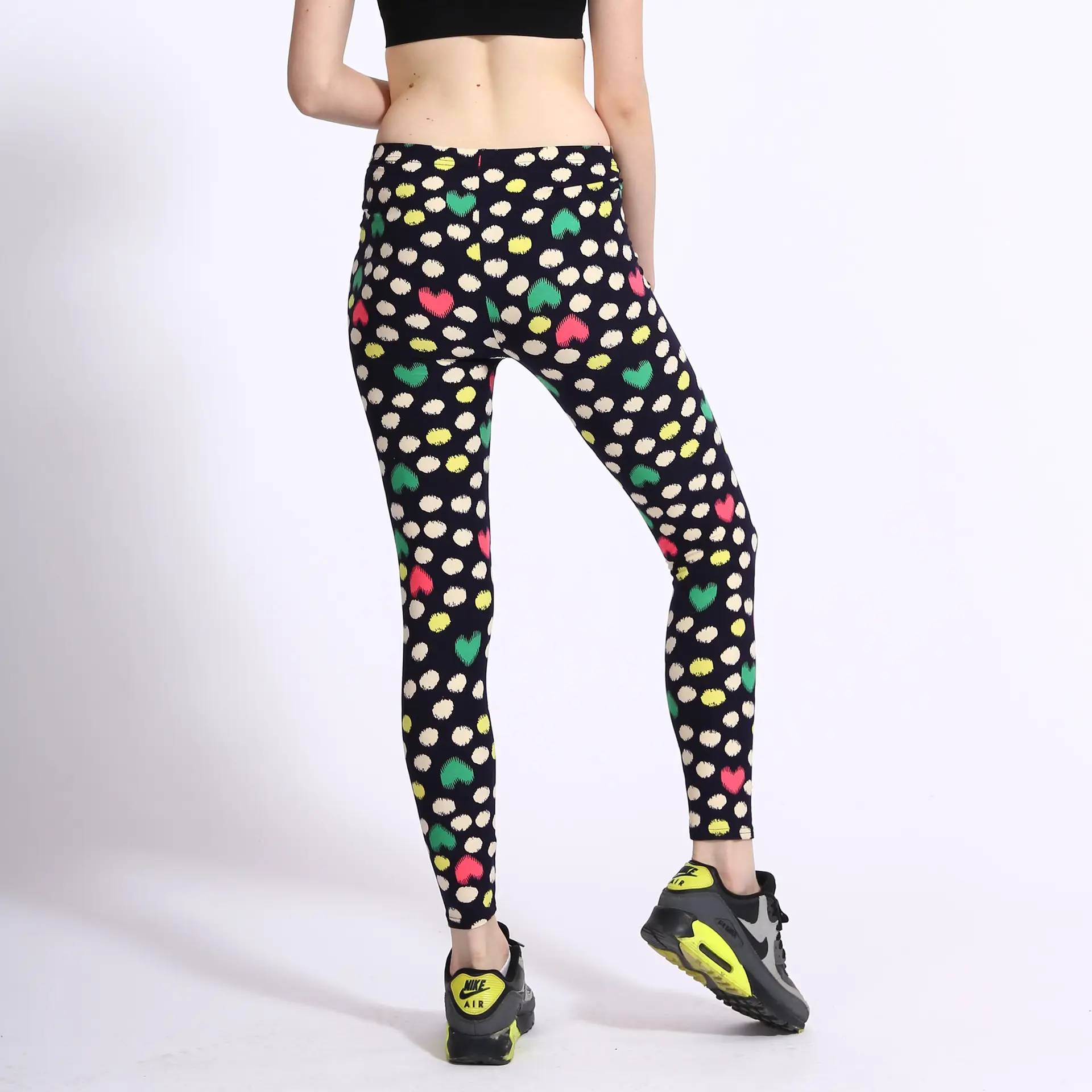 Pink Butterfly Print Leggings with Silk Blend - Image 8