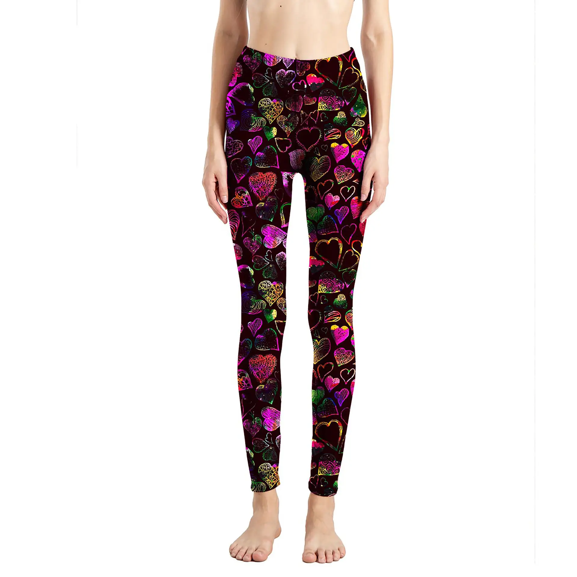 Pink Butterfly Print Leggings with Silk Blend - Image 2