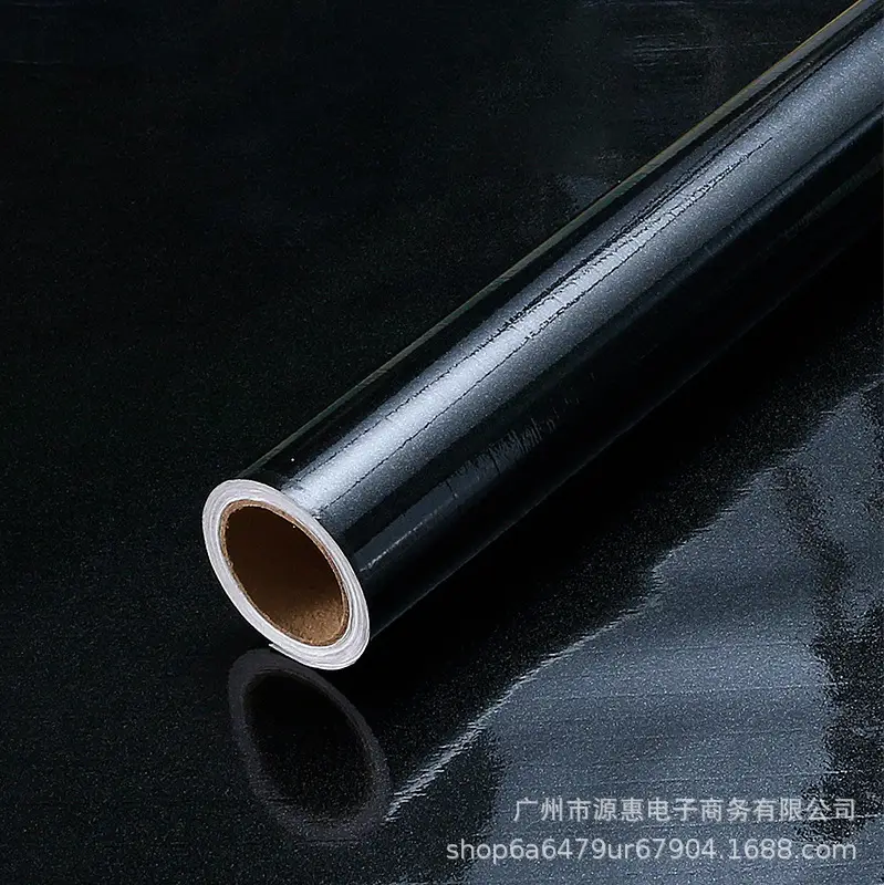 Pure black white wallpaper self-adhesive wood grain waterproof wallpaper frosted matte plain color versatile TV background sticker