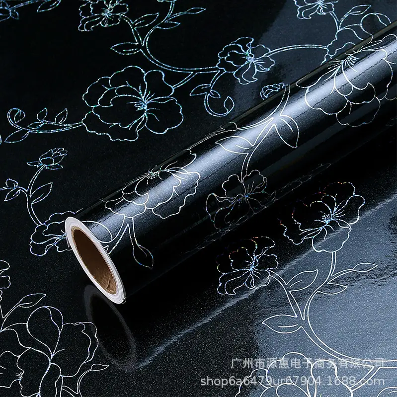 Pure black white wallpaper self-adhesive wood grain waterproof wallpaper frosted matte plain color versatile TV background sticker