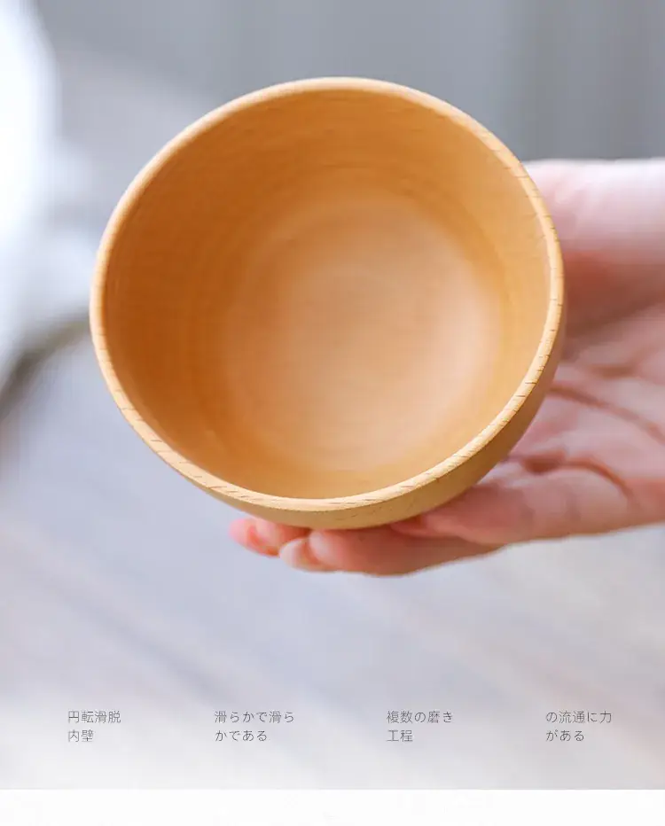 Hand Polished Wooden Rice Bowl Large Medium Small — feature 20