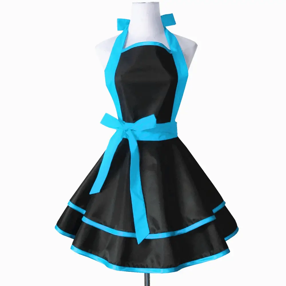 Black Tpu Waterproof Princess Apron for Women - Image 6