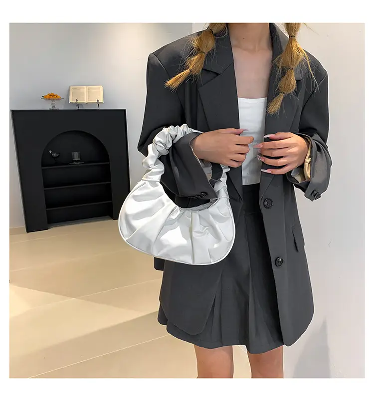 Gold Pleated Women's Shoulder Bag 2020 — feature 20