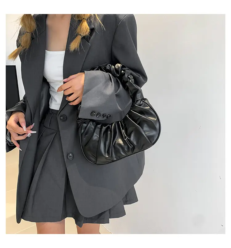 Gold Pleated Women's Shoulder Bag 2020 — feature 21