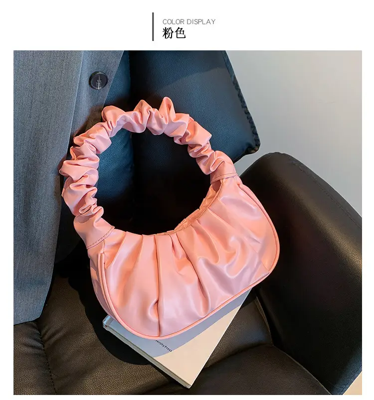 Gold Pleated Women's Shoulder Bag 2020 — feature 23