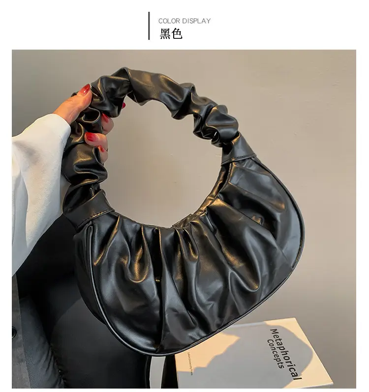 Gold Pleated Women's Shoulder Bag 2020 — feature 27