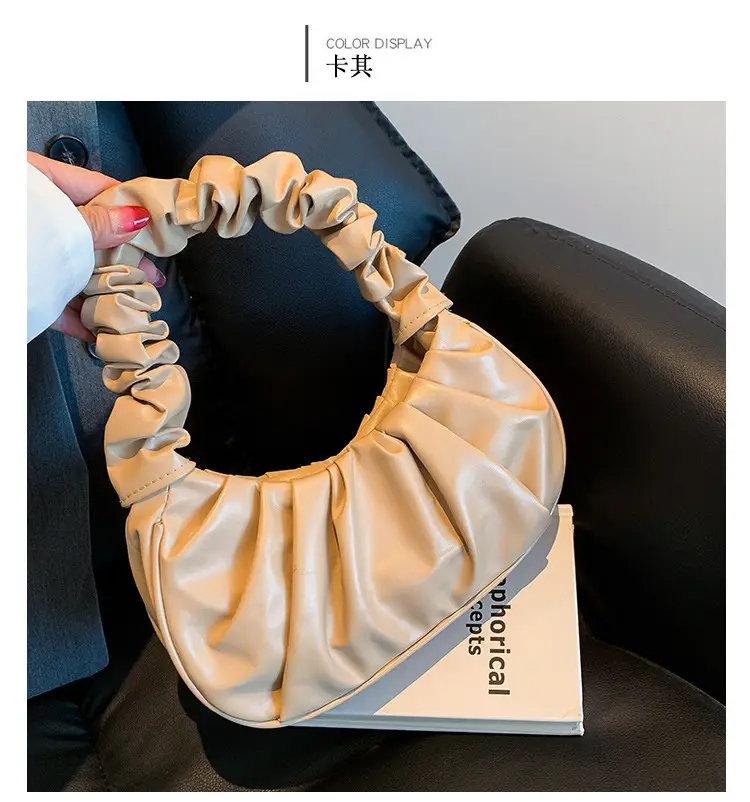 Gold Pleated Women's Shoulder Bag 2020 — feature 29
