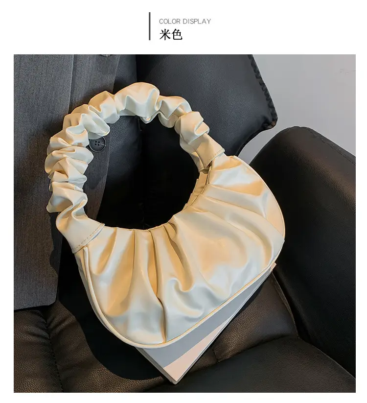 Gold Pleated Women's Shoulder Bag 2020 — feature 34