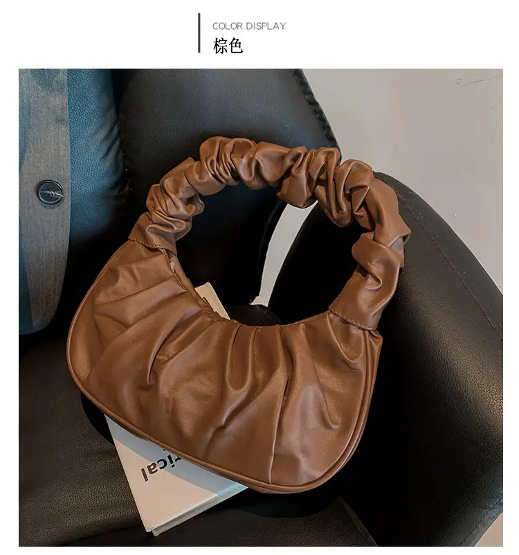 Gold Pleated Women's Shoulder Bag 2020 — feature 35