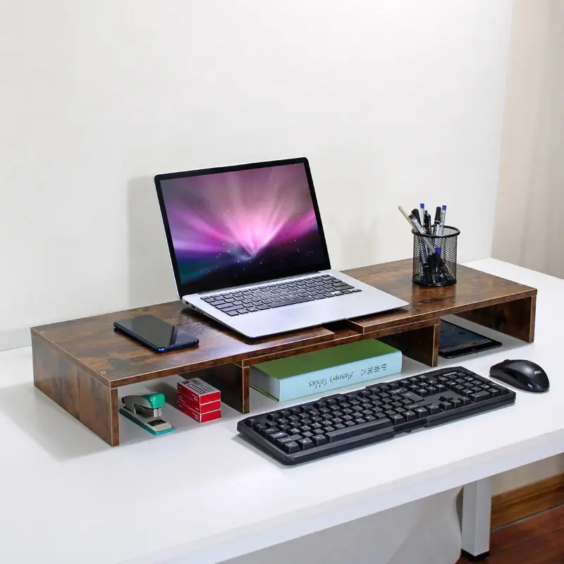 Telescopic Laptop TV Monitor Stand for Double Screen Desk