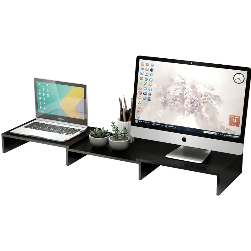 Telescopic Laptop TV Monitor Stand for Double Screen Desk