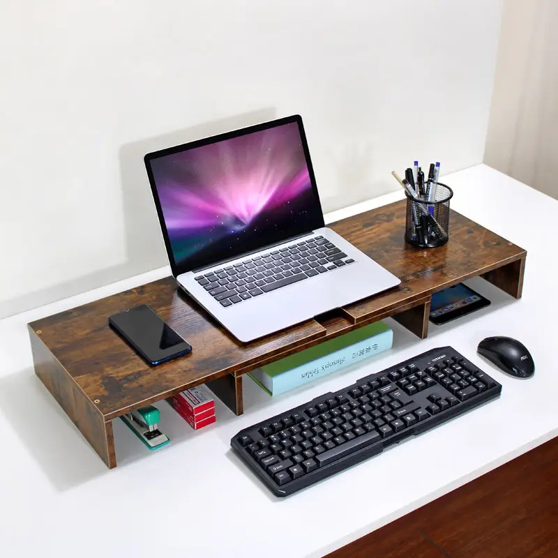 Telescopic Laptop TV Monitor Stand for Double Screen Desk