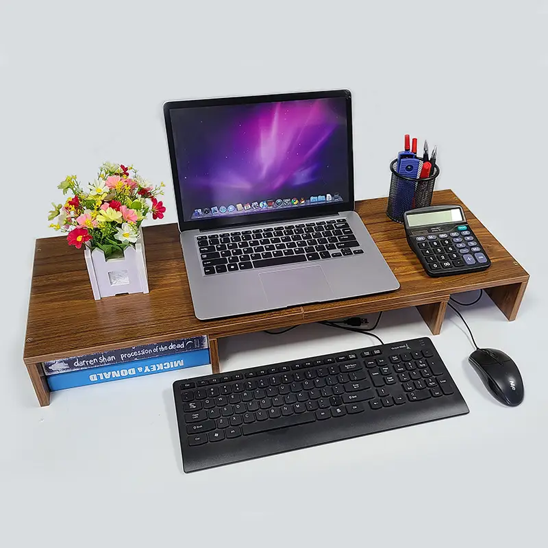 Telescopic Laptop TV Monitor Stand for Double Screen Desk