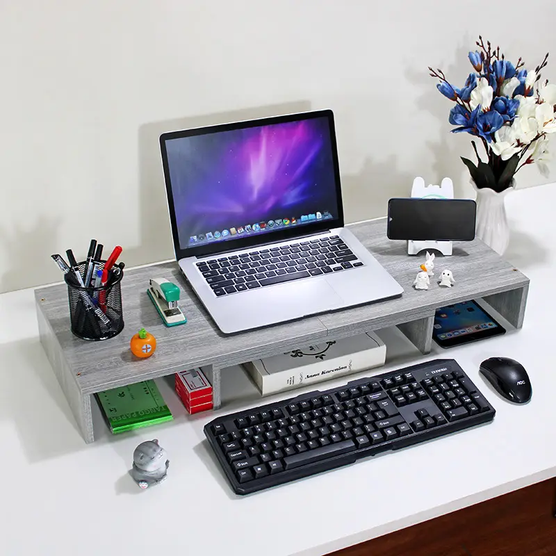 Telescopic Laptop TV Monitor Stand for Double Screen Desk