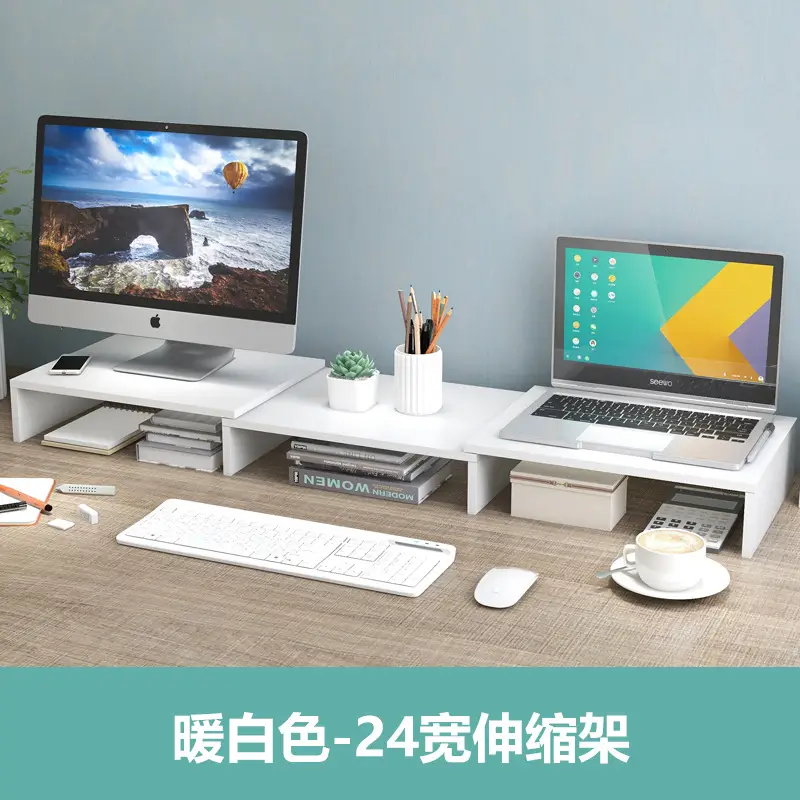 Telescopic Laptop TV Monitor Stand for Double Screen Desk