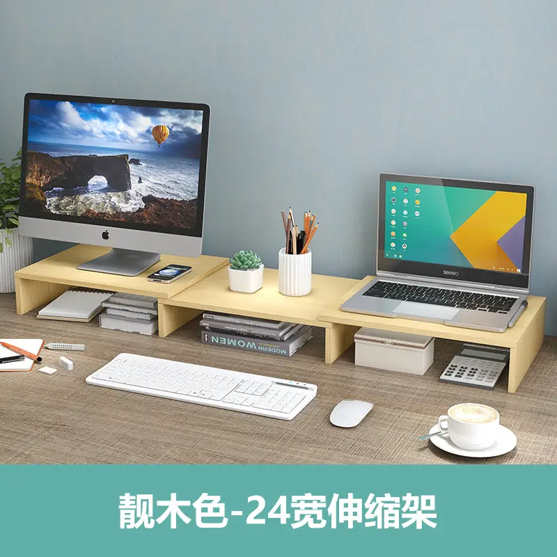 Telescopic Laptop TV Monitor Stand for Double Screen Desk