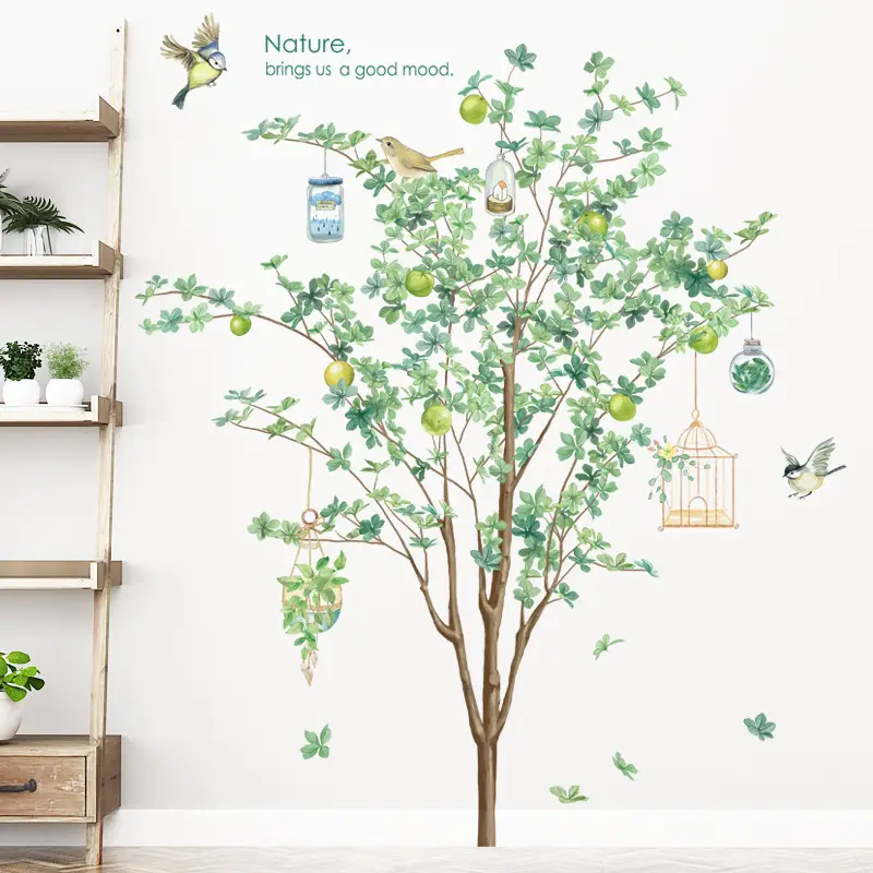 Scandinavian Tree Wall Stickers for Living Room Decoration