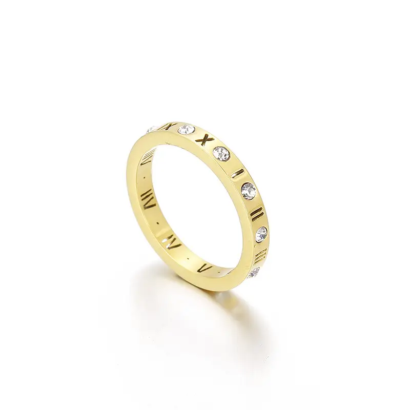 Stainless Steel Multi-Ring with Roman Letter Design - Image 23
