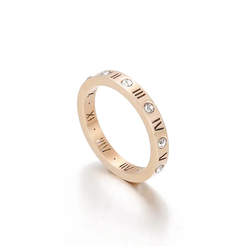 Stainless Steel Multi-Ring with Roman Letter Design - Image 24