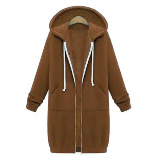Women Hooded Vest Blue Winter Warm Loose Fit - Image 11