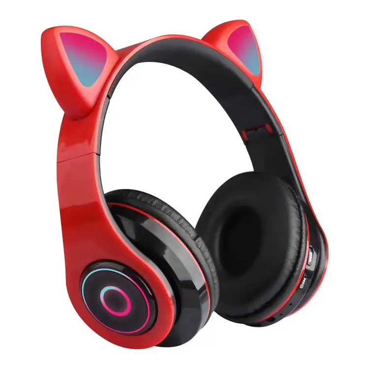 Cat Ear Bluetooth Headset Pink 5.0 Wireless