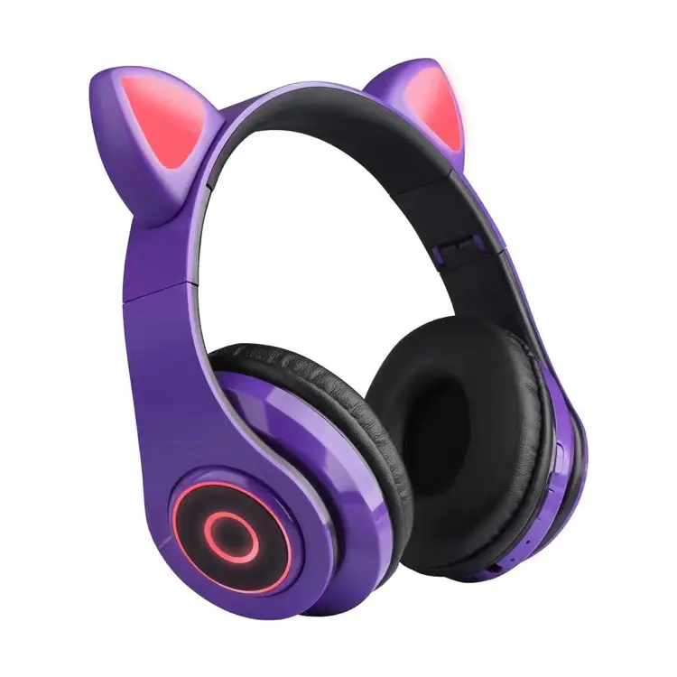 Cat Ear Bluetooth Headset Pink 5.0 Wireless