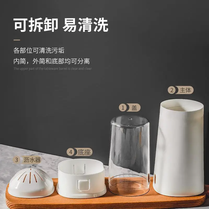 Japanese Chopstick Cage with Dustproof Lid Storage Rack - Image 6
