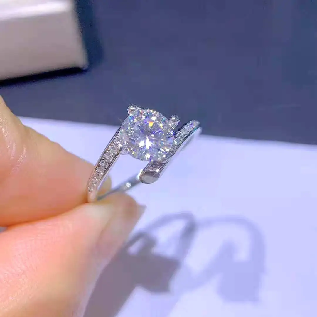1 Karat Sparkle Diamond Ring with Mosane Inlay - Image 2