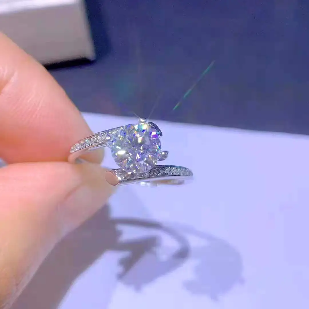1 Karat Sparkle Diamond Ring with Mosane Inlay - Image 3
